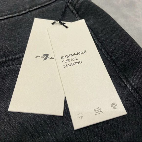 New! 7 For All Mankind Women's Monroe Cutoffs Shorts in Cosmic Ashbury 21017 - Picture 10 of 11